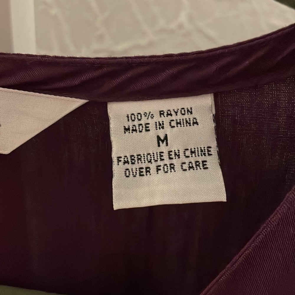 Express Purple Medium Button Down Long Sleeve - image 4